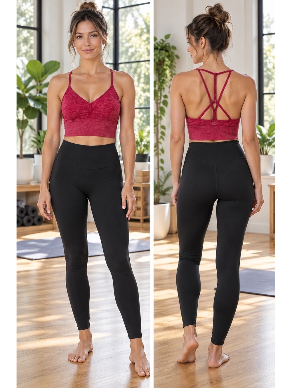 ALO Yoga Alosoft Lavish Bra – Magenta Crush – Small